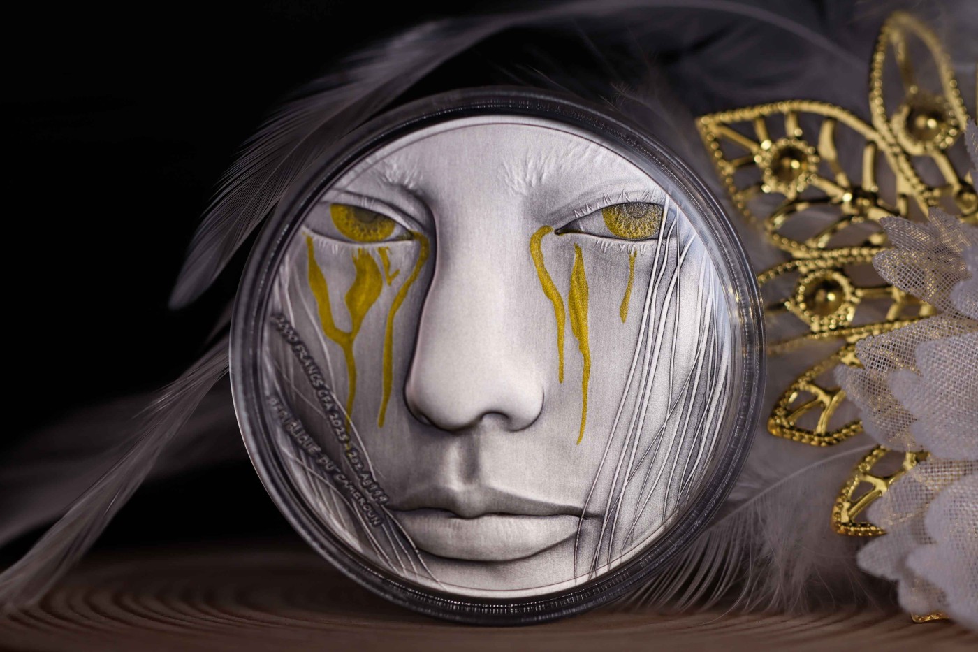 CSIS-GREAT评级精品钱币拍卖第二百四十期 拍多少算多少 喀麦隆2025年北欧神话弗蕾亚女神金色眼泪2OZ仿古高浮雕纪念银币