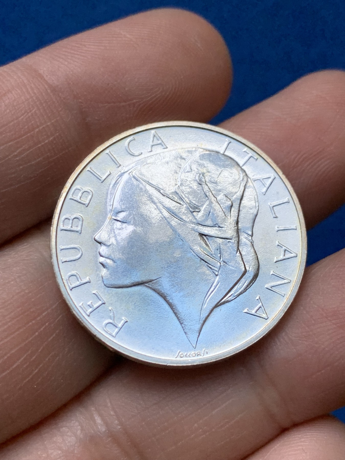 《竞宝斋》第253场-周日，周一，周二 3场连拍 (全场包邮) 意大利世界杯500里拉纪念银币