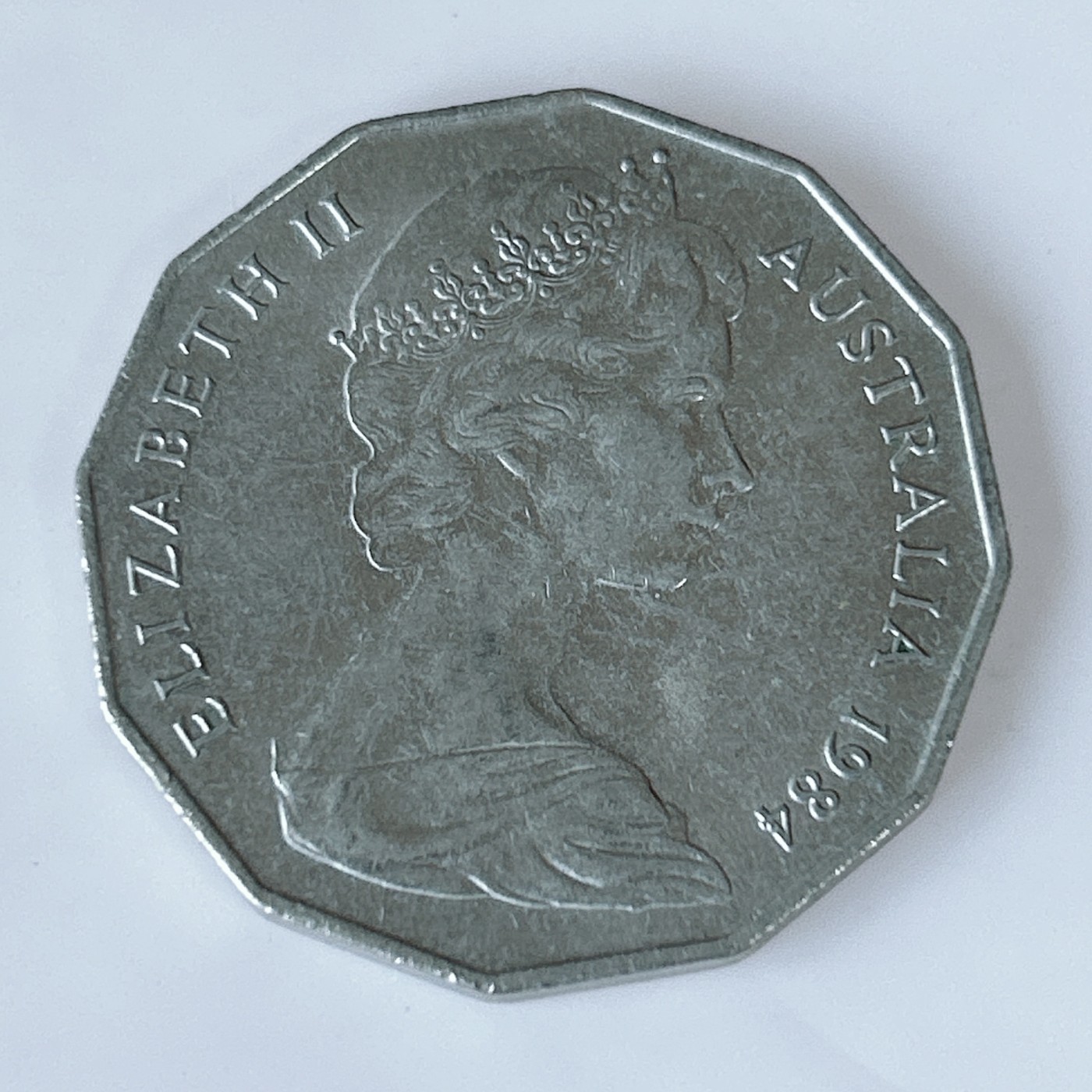 海外回流1元起拍小铺 各国钱币散币场 第10期 澳大利亚1984年50分女王袋鼠鸵鸟