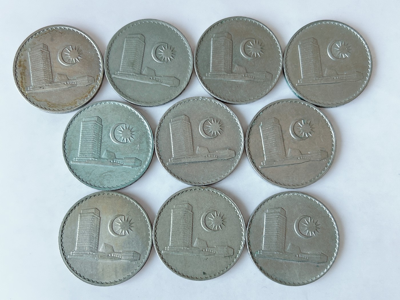 第一海外回流一元起拍收藏 散币专场 第75期 马来西亚大厦版50分 10枚