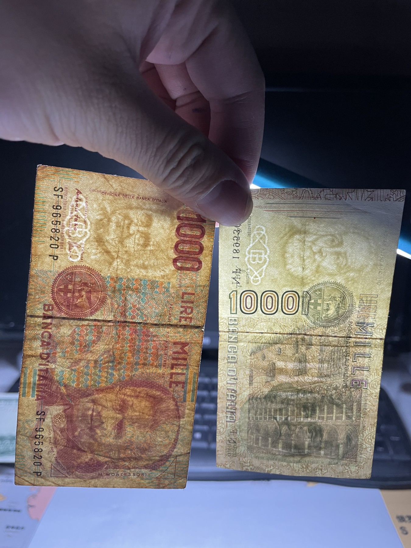 2024年集古藏今外币拍卖第三期-第7场—（总第27拍） 意大利1000里拉2张