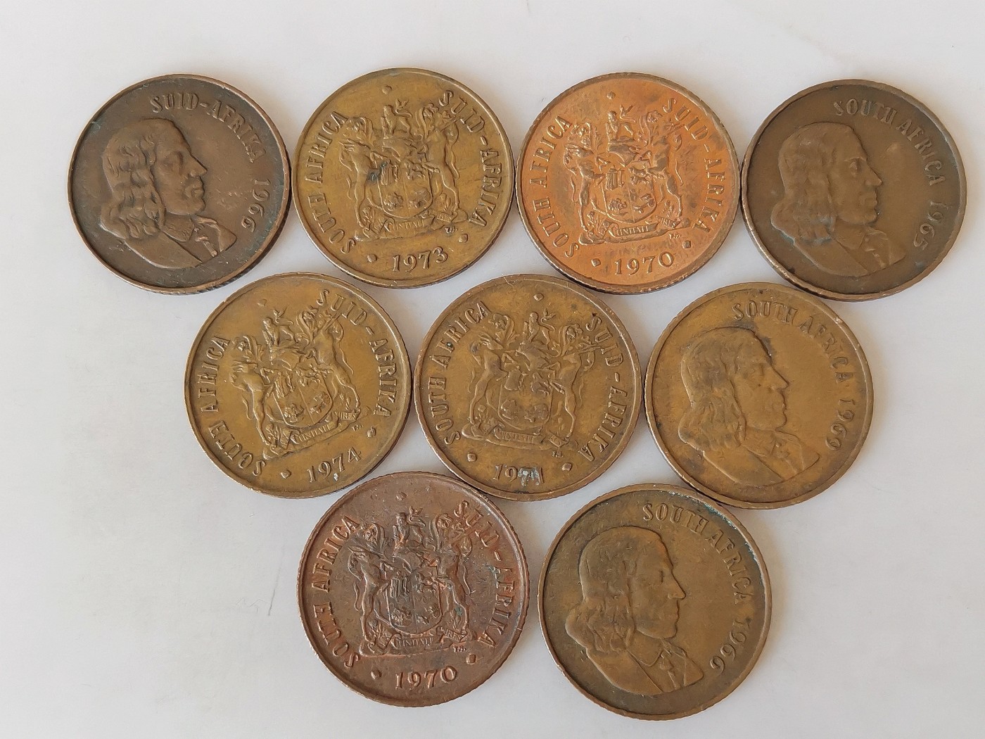 第一海外回流一元起拍收藏 散币专场 第76期 南非2分 角马 9枚