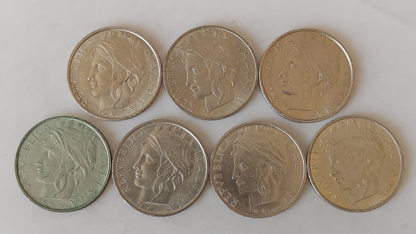 第一海外回流一元起拍收藏 散币专场 第76期 意大利100里拉 7枚