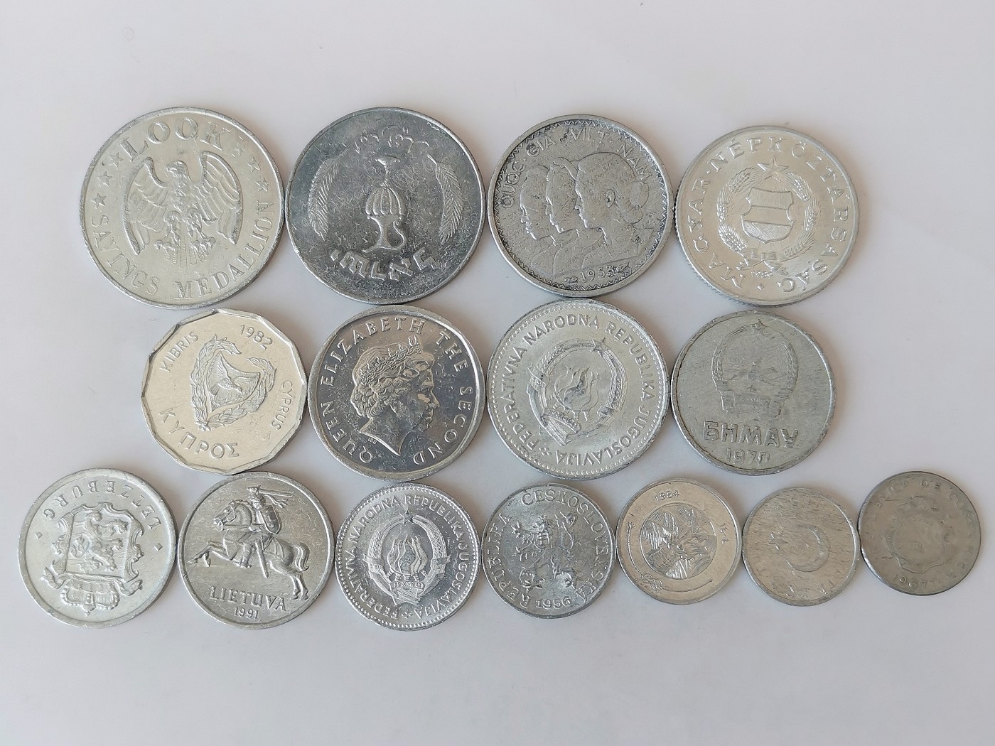 第一海外回流一元起拍收藏 散币专场 第76期 铝币一组 15枚