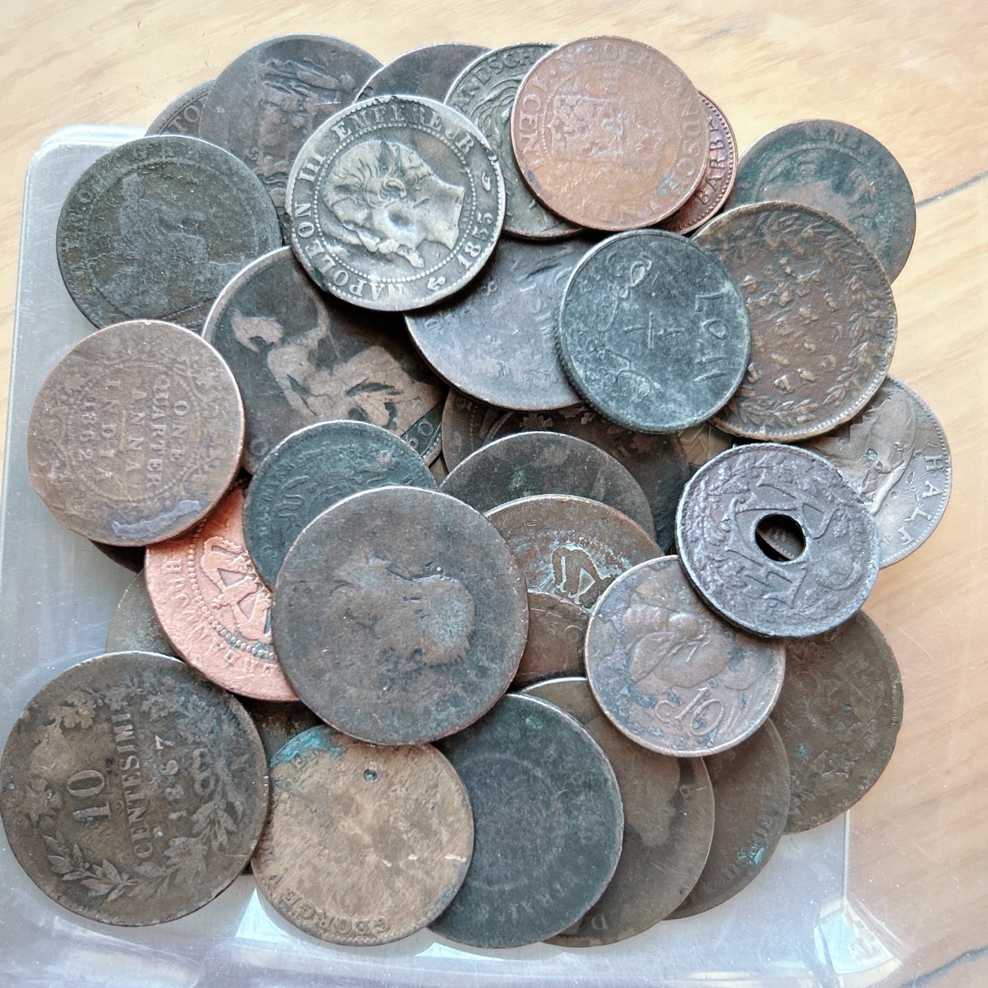 第一海外回流一元起拍收藏 散币专场 第76期 铜币一组 弱品 净重252g