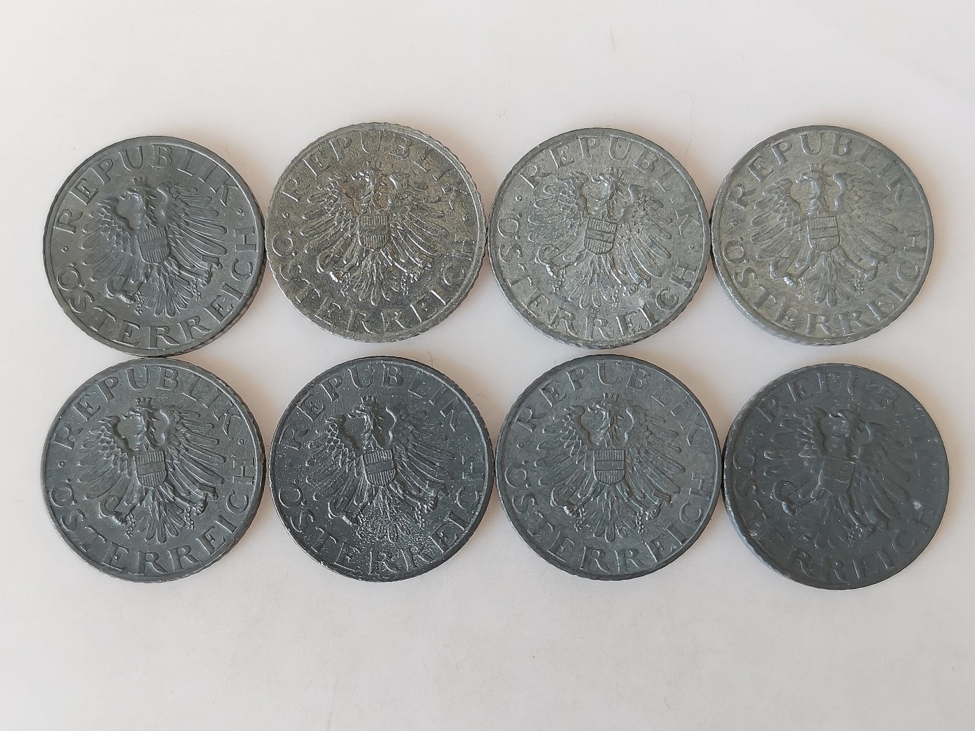 第一海外回流一元起拍收藏 散币专场 第76期 奥地利5格罗锌币 8枚