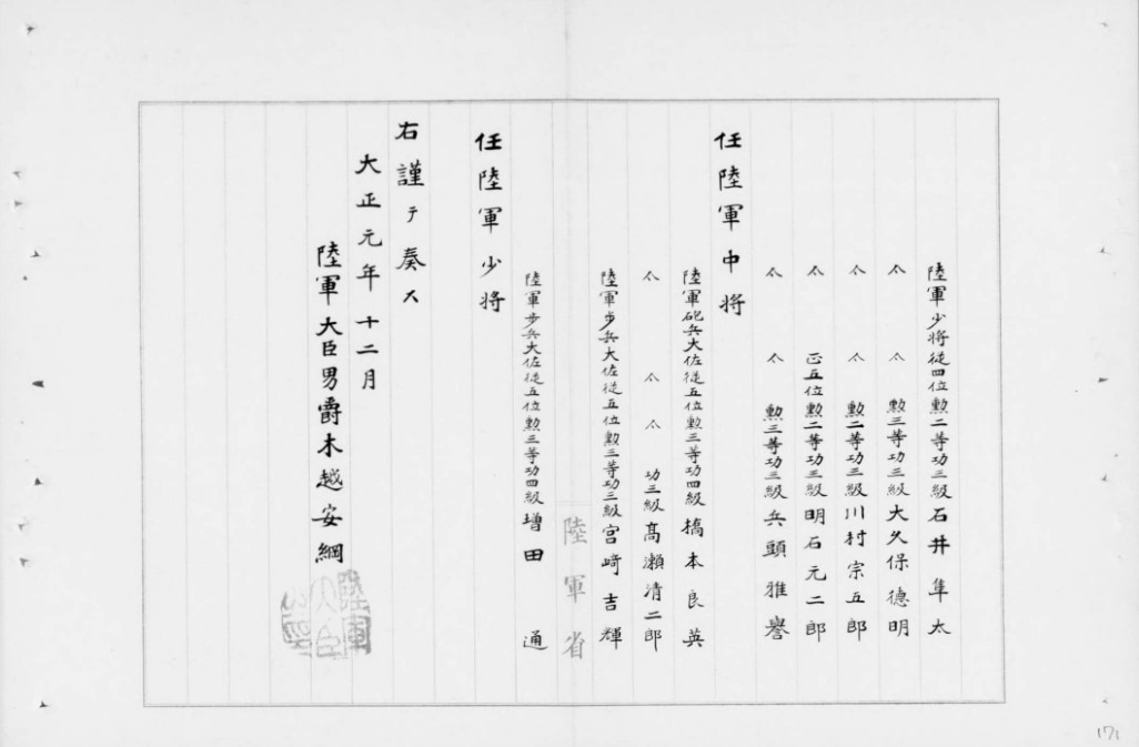 石井隼太 招待状等【陆军中将 下関要塞司令官 由良要塞司令官 野战炮兵第二旅团长 重炮兵第二旅团长 野炮兵第十联队长 陆军大臣（桂太郎、高岛鞆之助）秘书官】