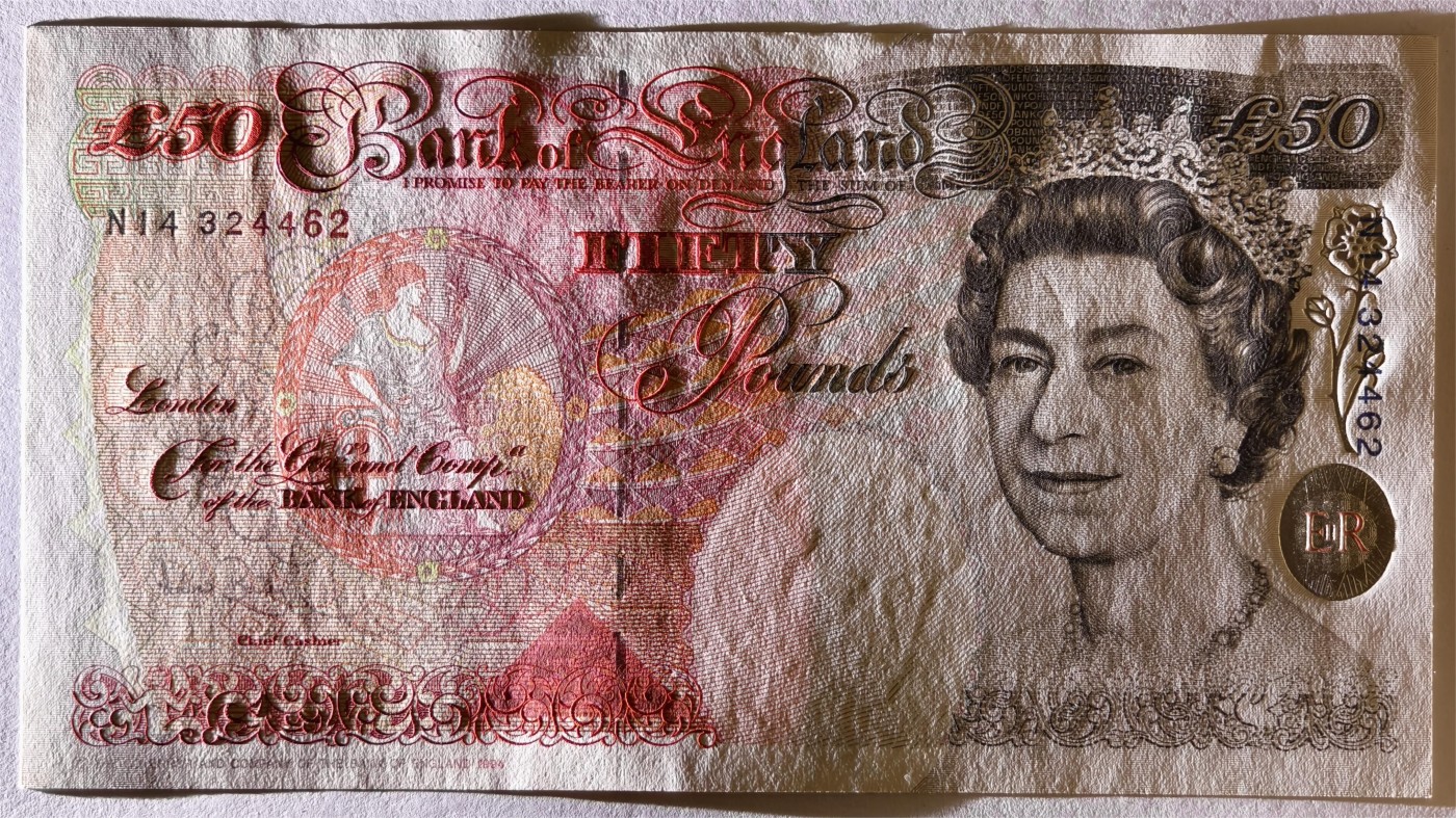 紫瑗钱币——第335期拍卖——纸币场 英国 1994年 E序列 英格兰银行第一任行长 约翰·霍布伦 50英镑  UNC