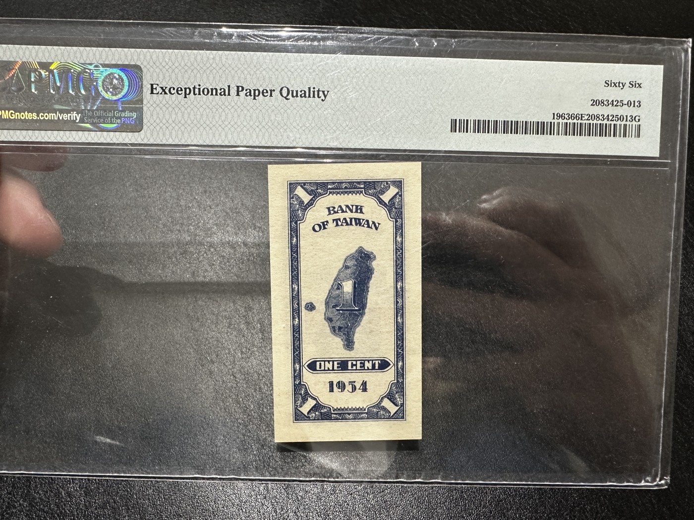 《外钞收藏家》第三百五十八期（连拍第三场） 1954年台湾银行1分 PMG66