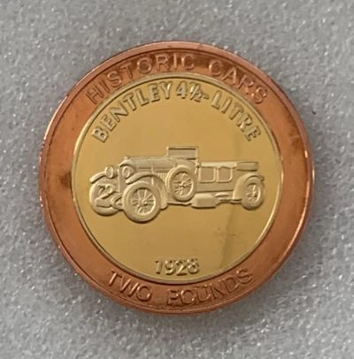 宾利4升1928 南乔治亚岛2010年“经典的汽车”镶嵌币 面值2镑  - 宾利4升1928 南乔治亚岛2010年“经典的汽车”镶嵌币 面值2镑 