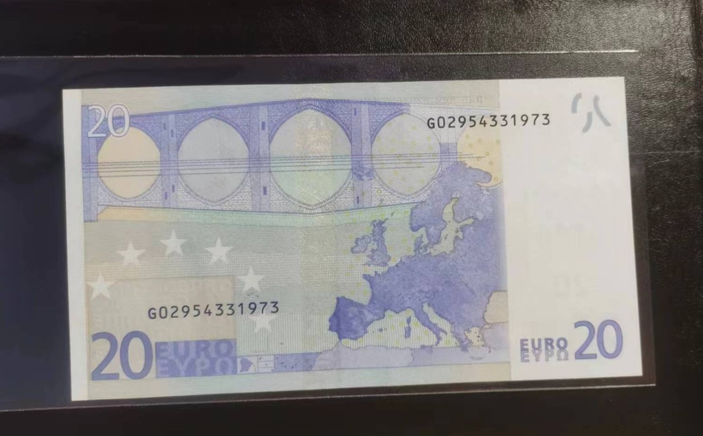 欧盟纸币Euro 稀有冠 G塞浦路斯 2002版 三签 20欧元纸币 全新UNC