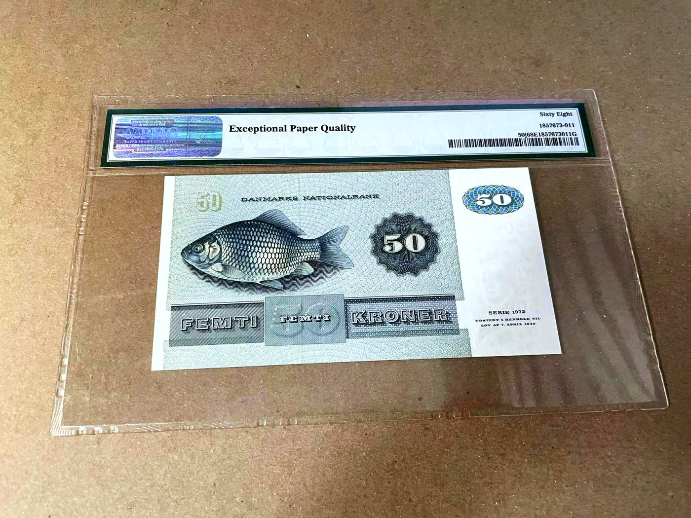 【Blue Auction】✨世界纸币精拍第457期【精】 丹麦 1992年50克朗  PMG68EPQ 超高分 