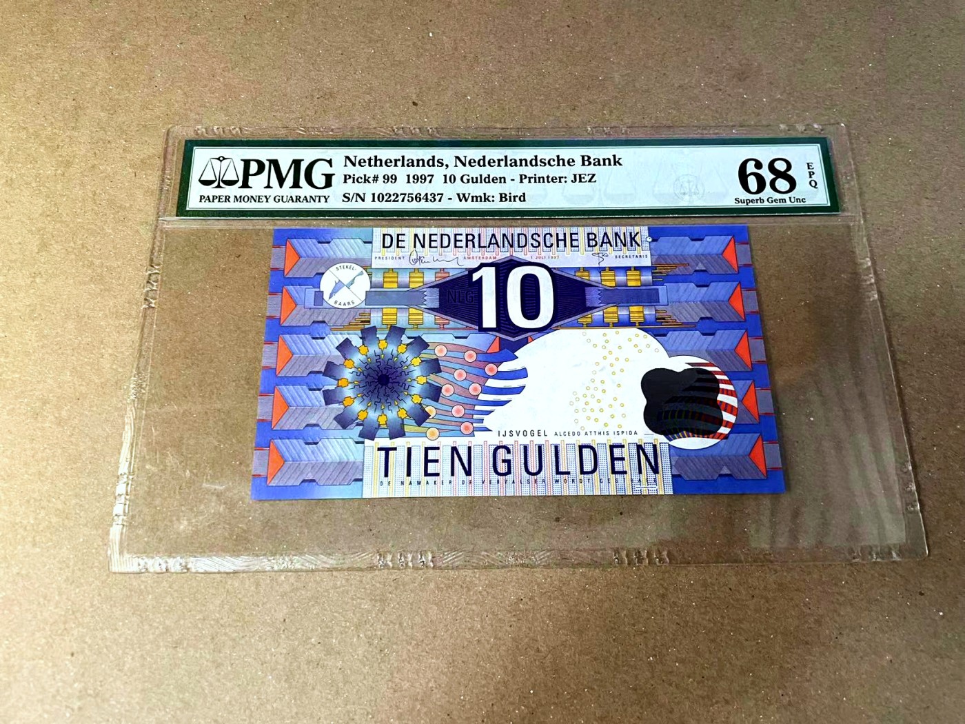 【Blue Auction】✨世界纸币精拍第457期【精】 荷兰 1997年10盾  PMG68EPQ 超高分 