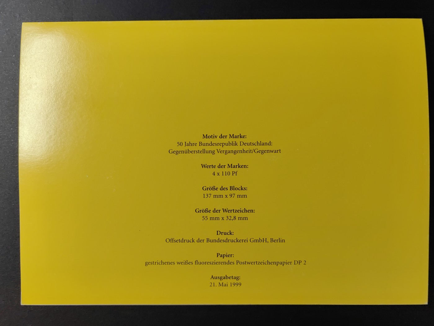 邮折✌（拍卖专场）精品🔥专场 第60场 德国 1999年 基本法颁布50周年