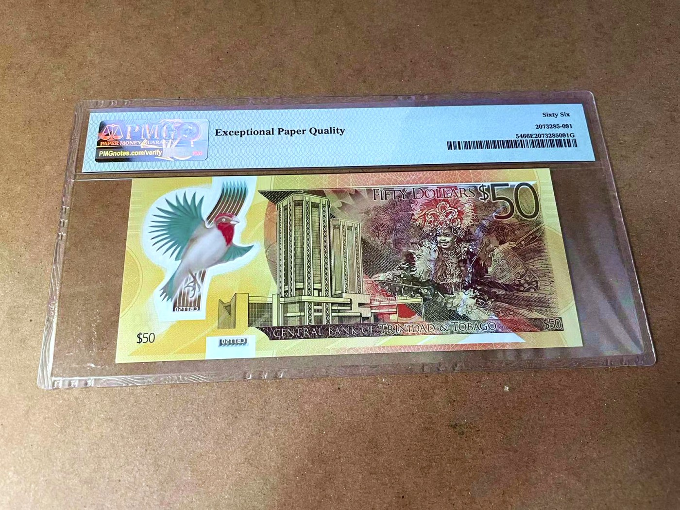 【Blue Auction】✨世界纸币精拍第457期【精】 【获奖钞 无47】特立尼达和多巴哥 2014年50元  PMG66EPQ  