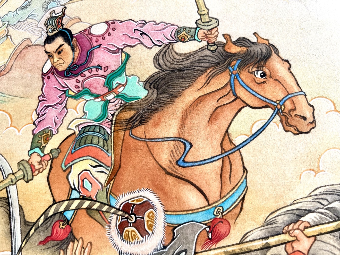 第四届中福卡博会专场拍卖 2020 九轩文化 全凤彬绘九轩《水浒后传》封面作品（全二幅）尺寸43cm×28cm-宣纸原稿