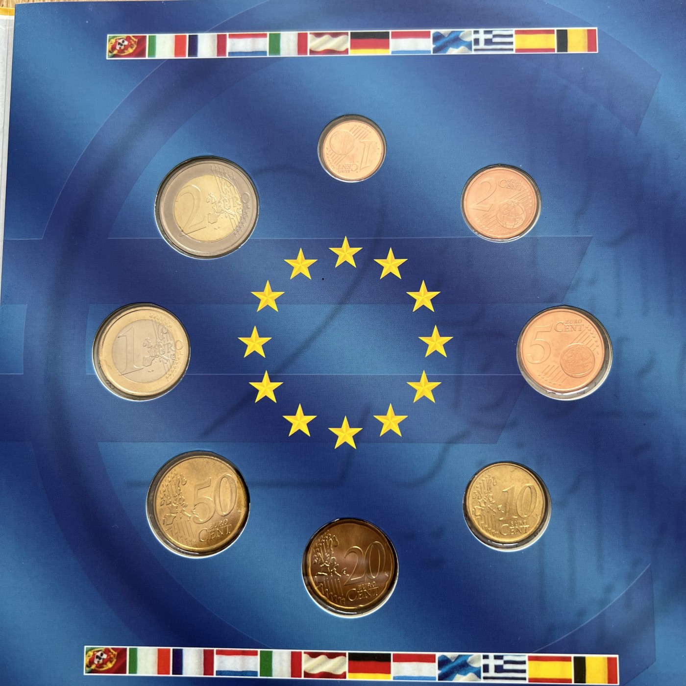  88元包顺丰 外国银币 散币 葡萄牙2002年 欧元8枚套币