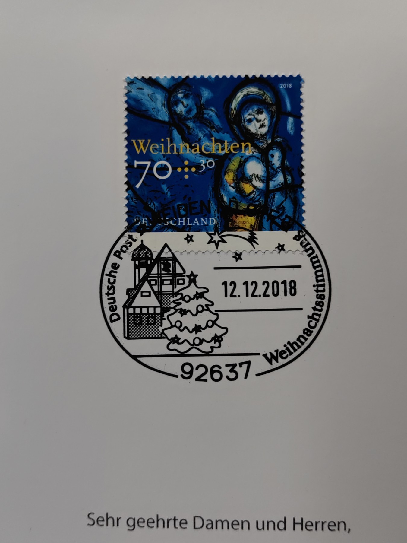 邮折✌（拍卖专场）精品🔥专场 第60场 德国2018：圣诞节--玻璃窗