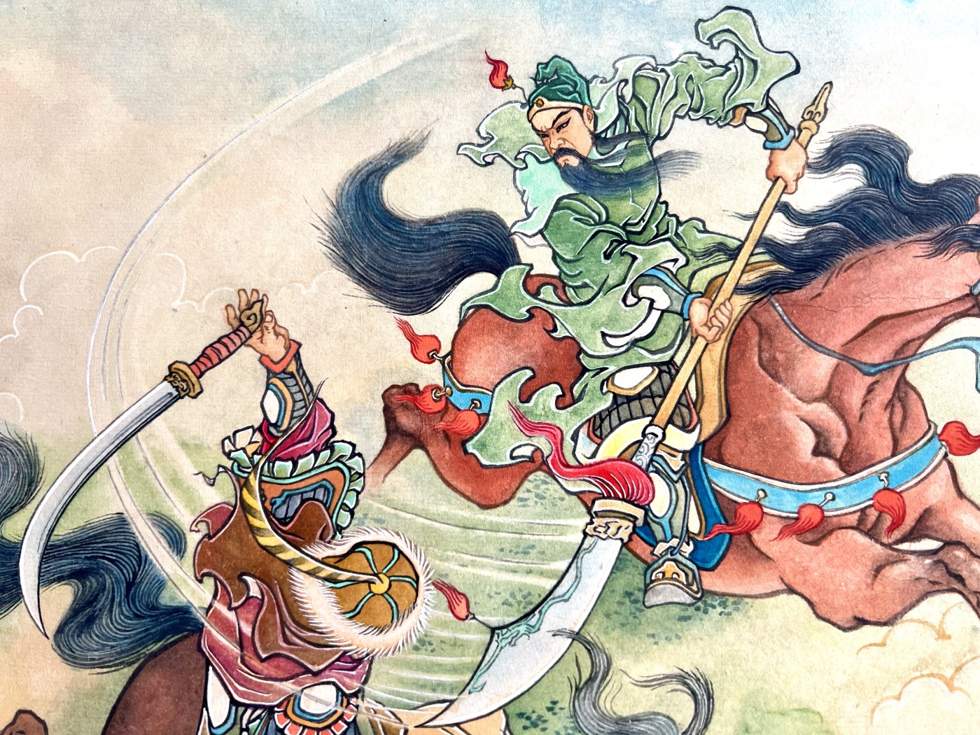 第四届中福卡博会专场拍卖 2020 九轩文化 全凤彬绘九轩《水浒后传》封面作品（全二幅）尺寸43cm×28cm-宣纸原稿