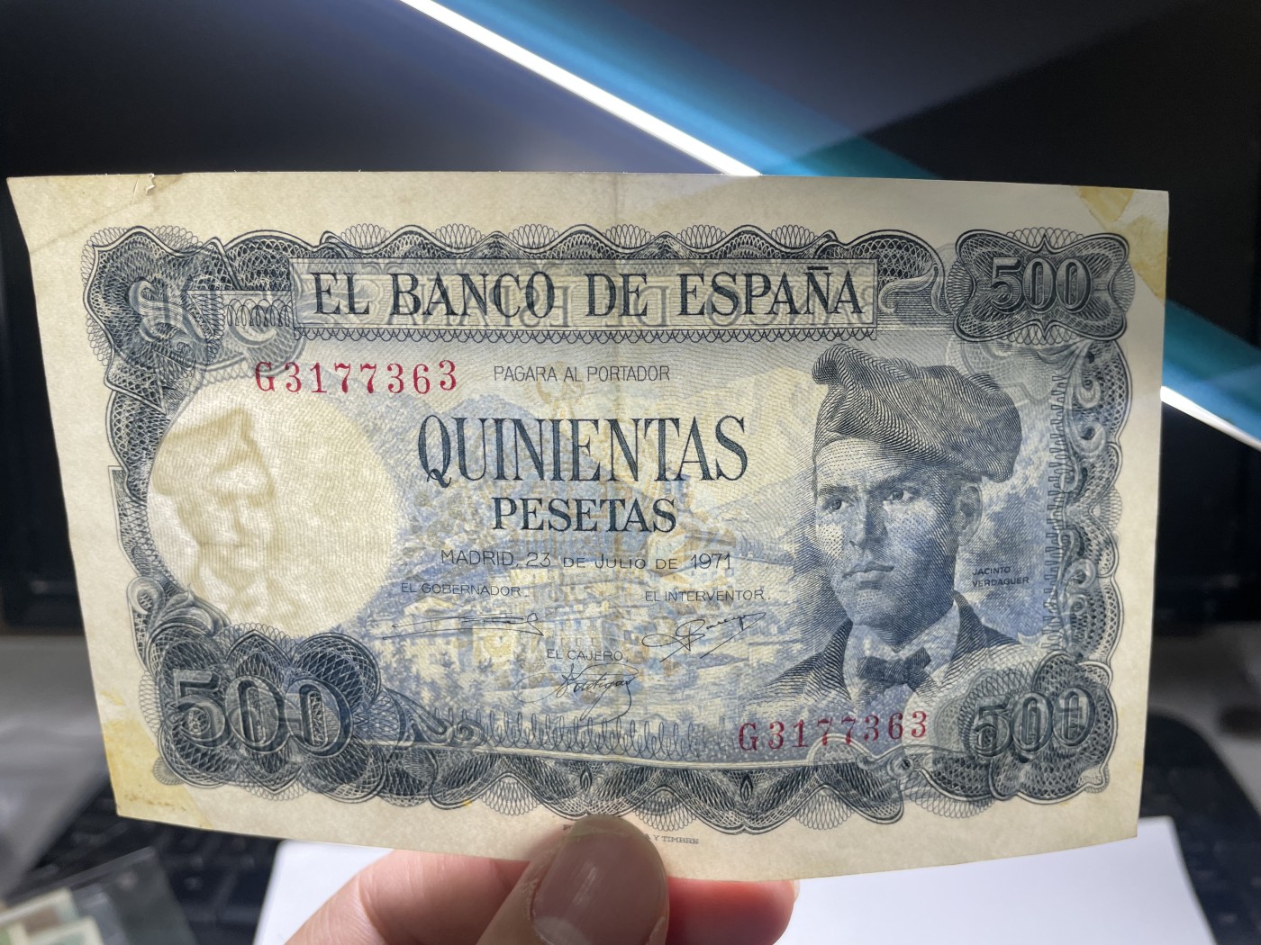 2024年集古藏今外币拍卖第三期-第8场—（总第28拍） 1971年西班牙500比塞塔