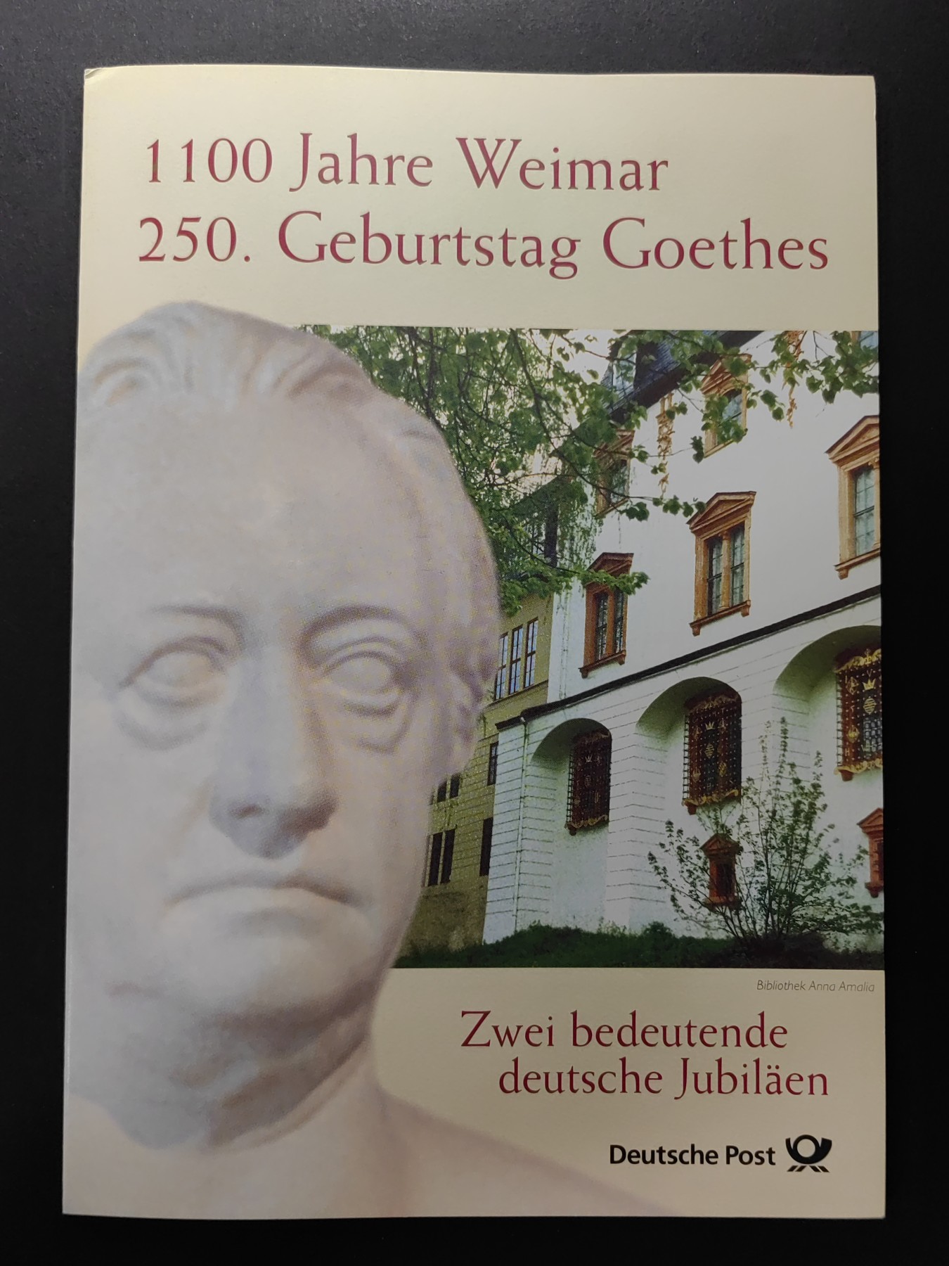 邮折✌（拍卖专场）精品🔥专场 第60场  德国1999年 诗人歌德 诞辰250周年