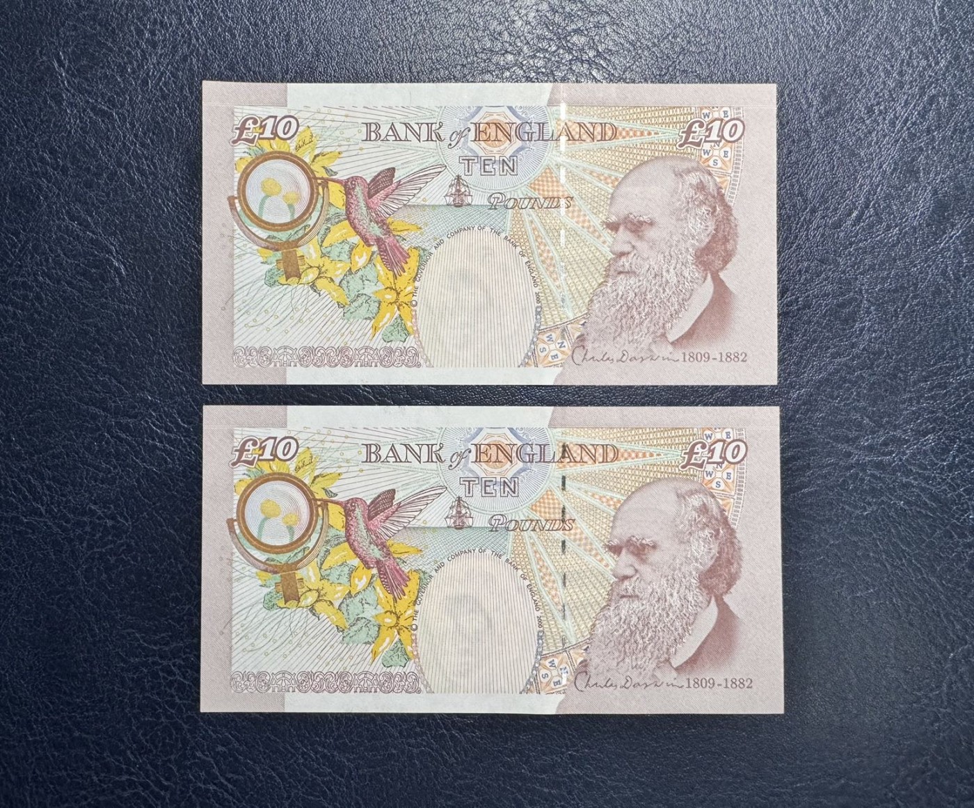 收藏联盟Quantum Auction 第335期拍卖  英国2000版10镑两连号 品相UNC 朦胧号