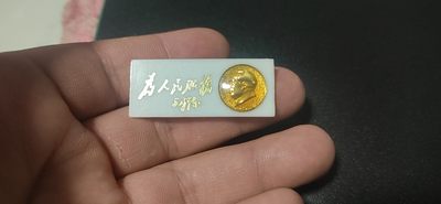 毛主席语录章、徽章 - 🔥🔥🔥🔥毛主席像章一枚，长方形胸章，品相如图