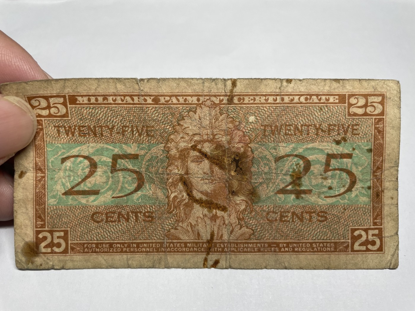 2024年集古藏今外币拍卖第三期-第8场—（总第28拍） 1954年美国军票25美分