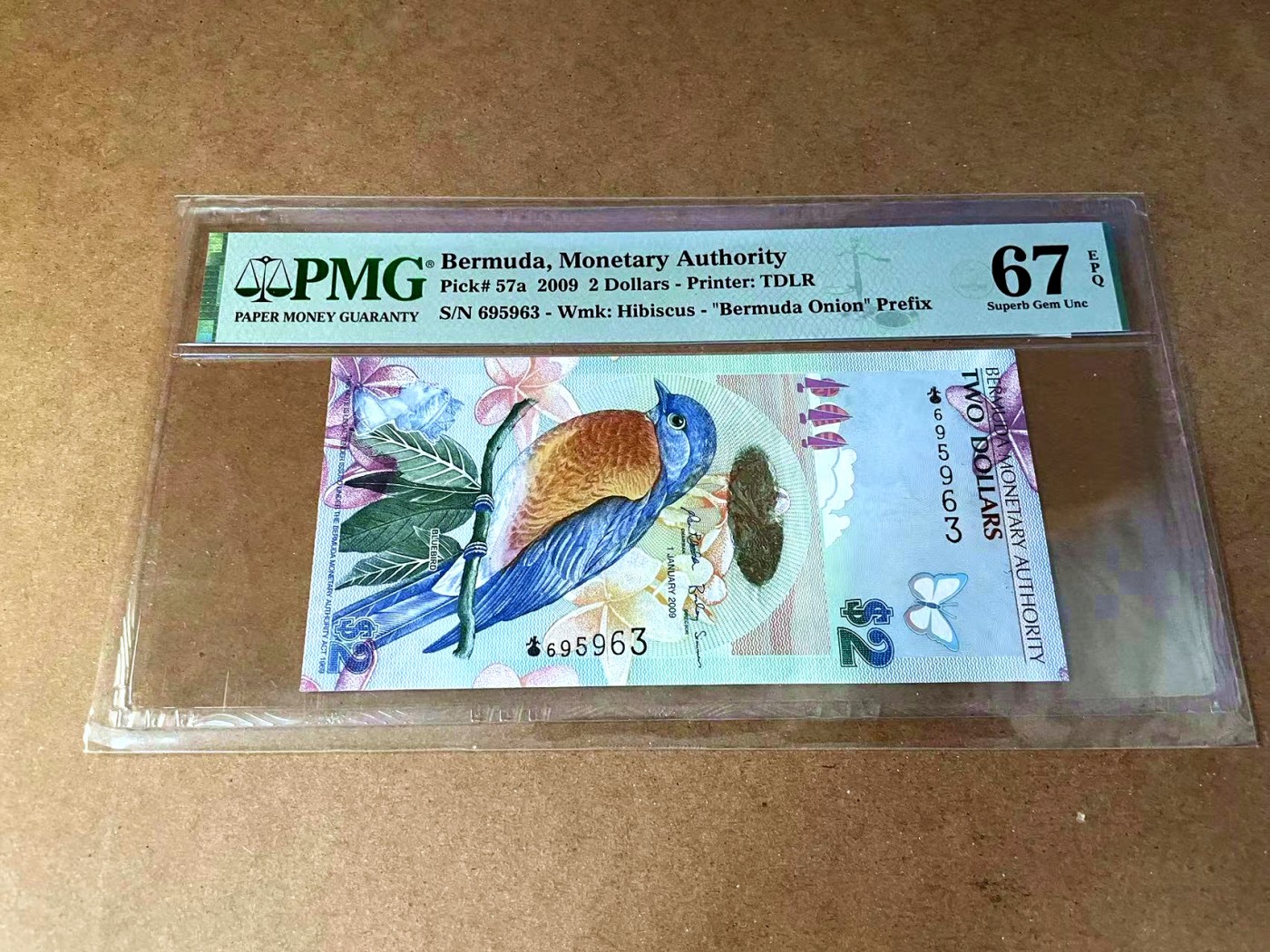 【Blue Auction】✨世界纸币精拍第457期【精】 【无47 获奖钞 洋葱冠】百慕大 2009年2元 PMG67EPQ 高分