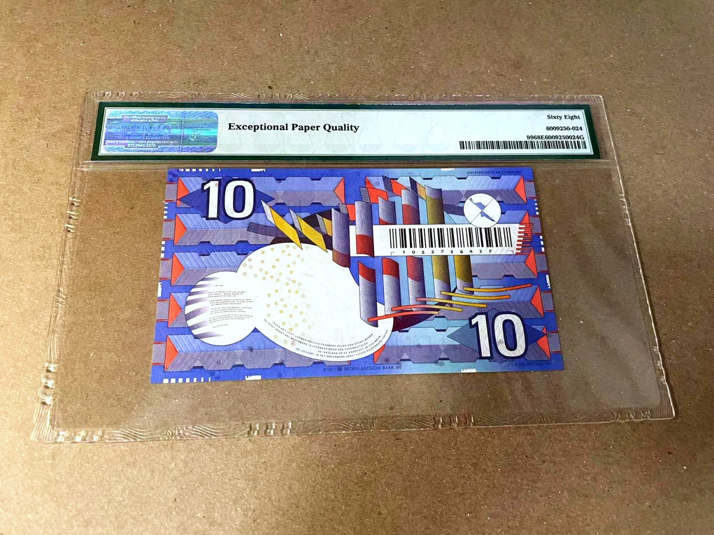 【Blue Auction】✨世界纸币精拍第457期【精】 荷兰 1997年10盾  PMG68EPQ 超高分 