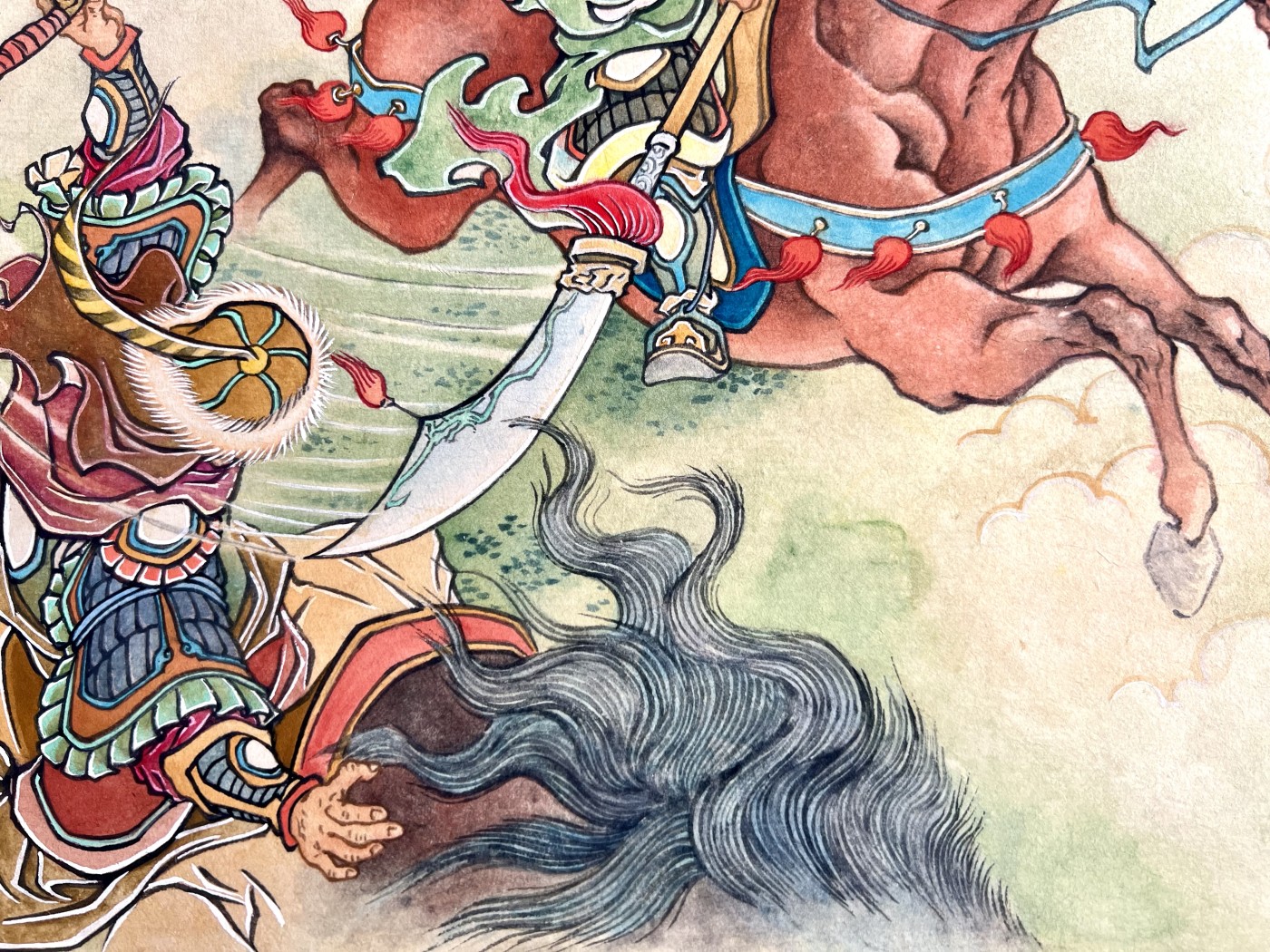 第四届中福卡博会专场拍卖 2020 九轩文化 全凤彬绘九轩《水浒后传》封面作品（全二幅）尺寸43cm×28cm-宣纸原稿
