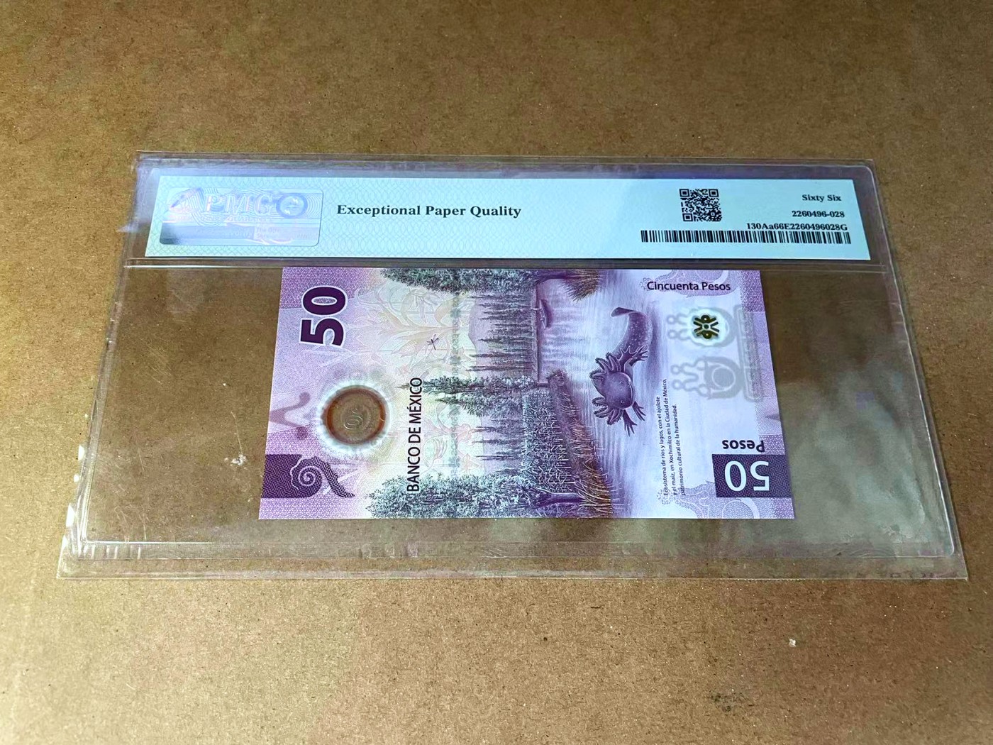 【Blue Auction】✨世界纸币精拍第457期【精】 【获奖钞 AA】墨西哥 2021年50比索 PMG66EPQ 