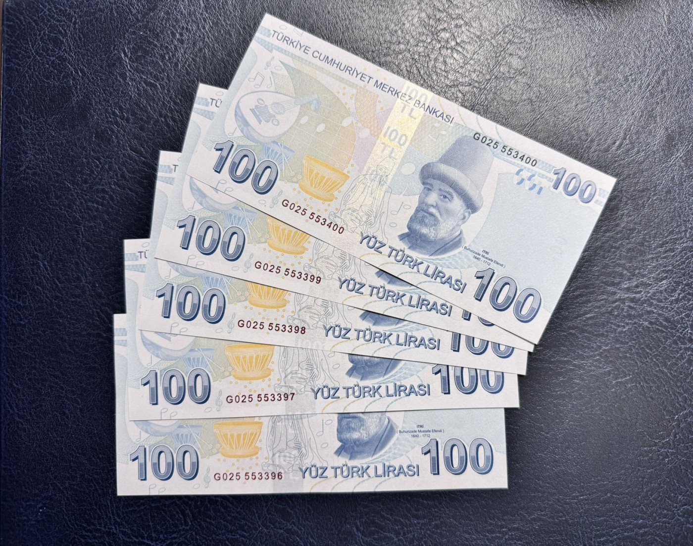 收藏联盟Quantum Auction 第335期拍卖  土耳其2009年版100里拉五连号  品相全新UNC