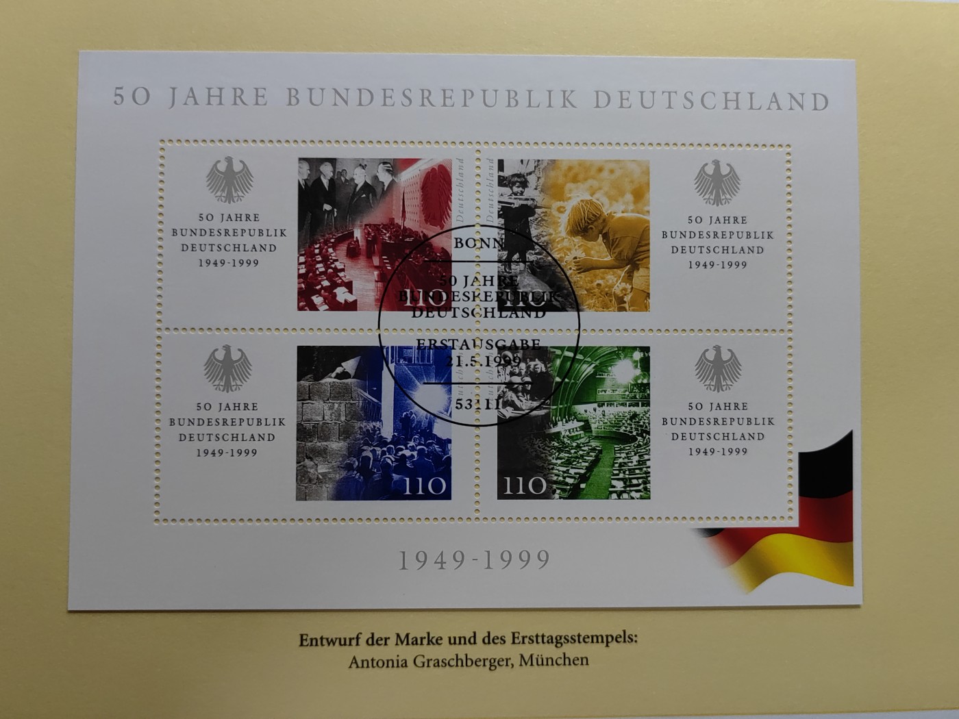 邮折✌（拍卖专场）精品🔥专场 第60场 德国 1999年 基本法颁布50周年