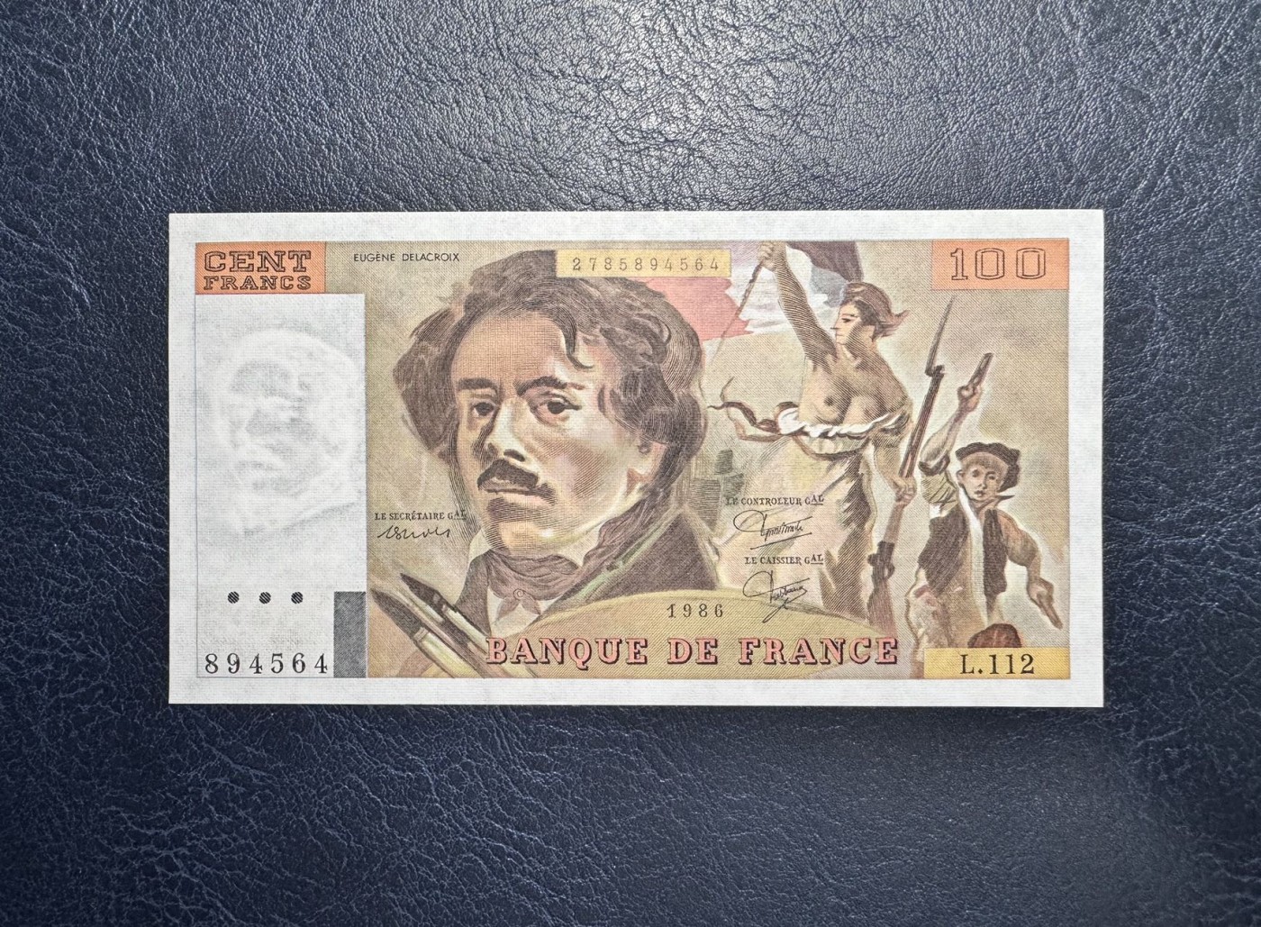 收藏联盟Quantum Auction 第335期拍卖  法国1986年100法郎 品相UNC  自由引导人民