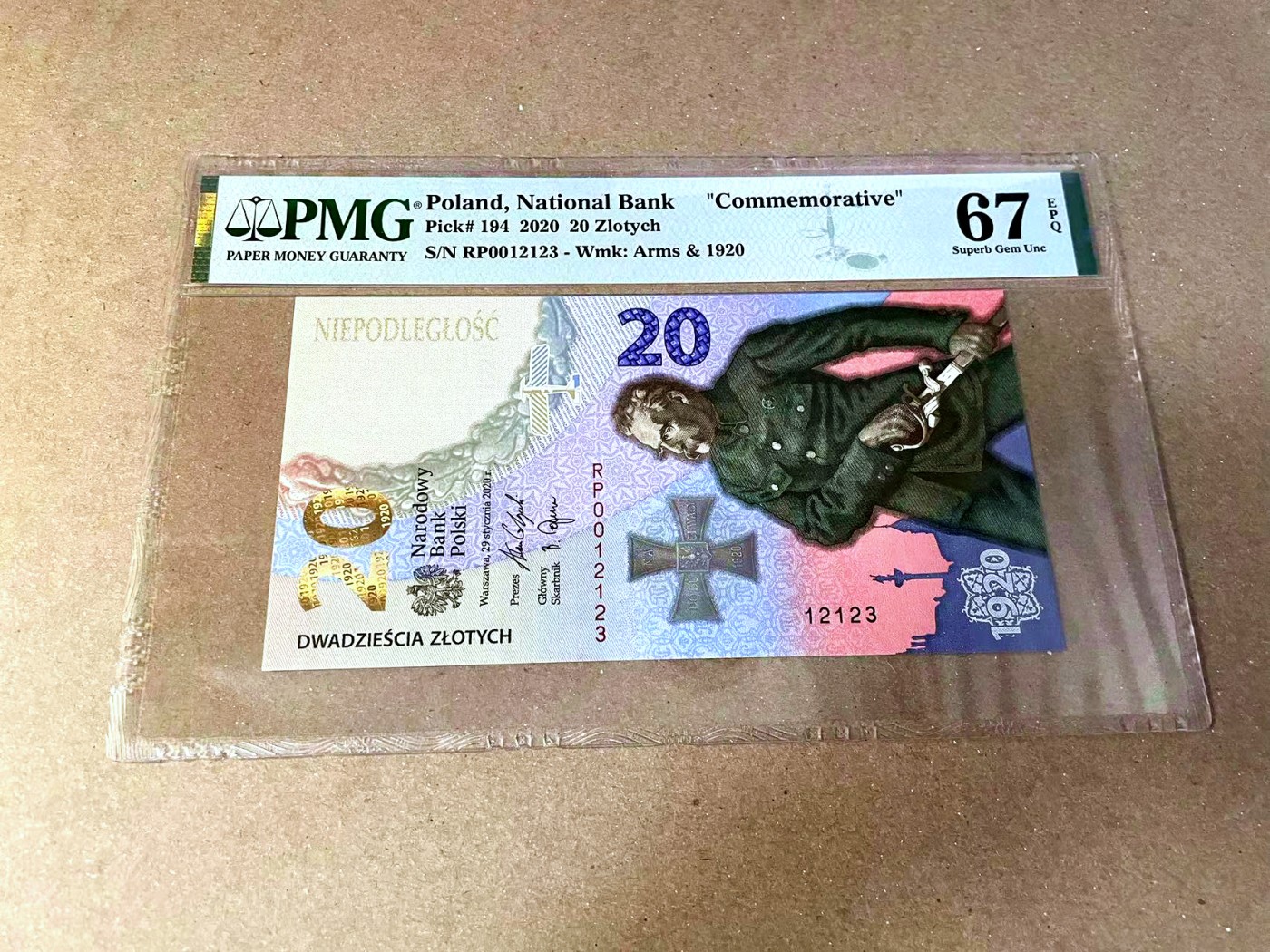 【Blue Auction】✨世界纸币精拍第457期【精】 【无47】波兰 2020年20兹罗提 纪念钞 PMG67EPQ 高分