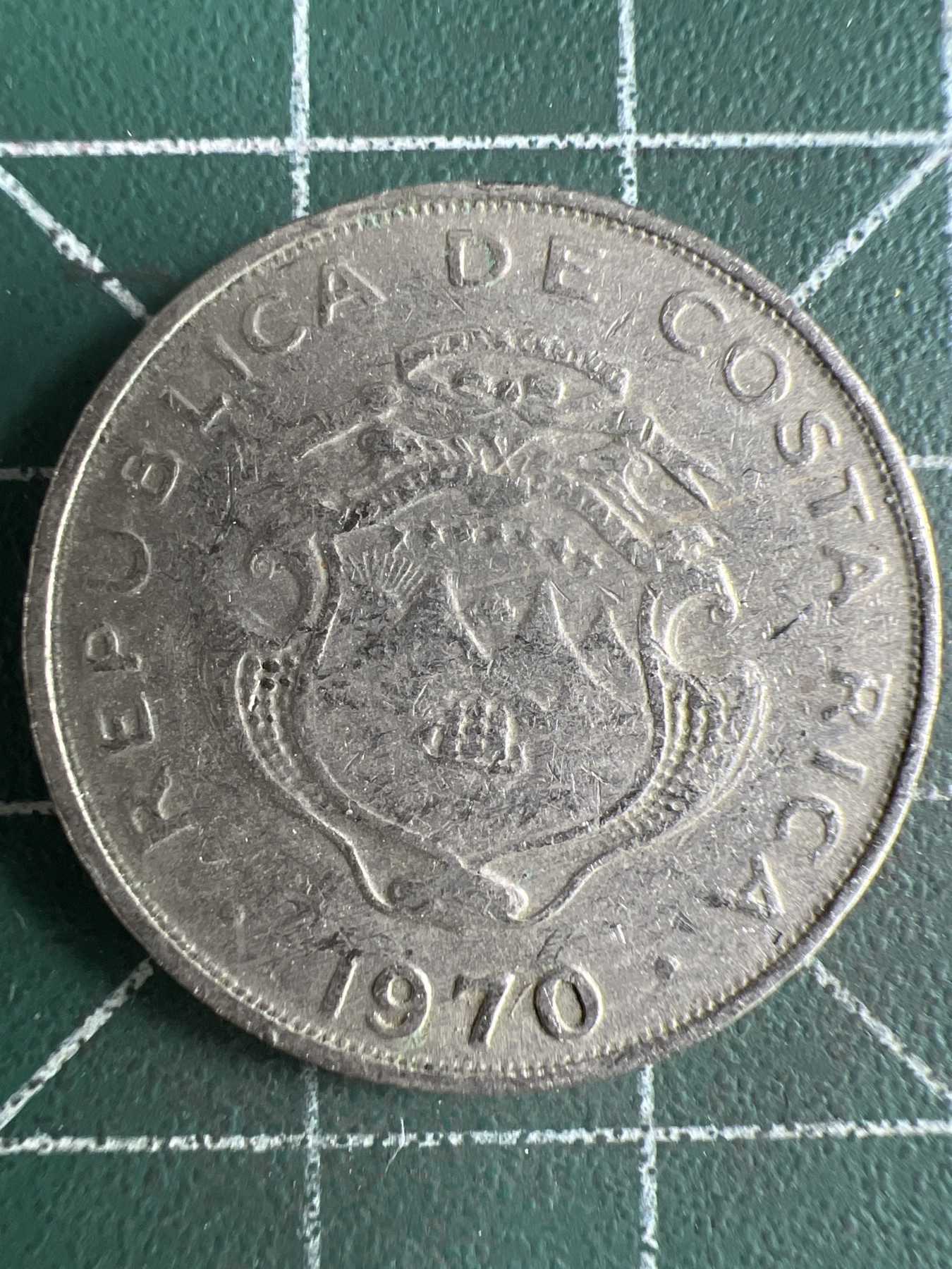 第586期 硬币专场 （无押金，捡漏，全场50包邮，偏远地区除外，接收代拍业务） 哥斯达黎加50分  1970年