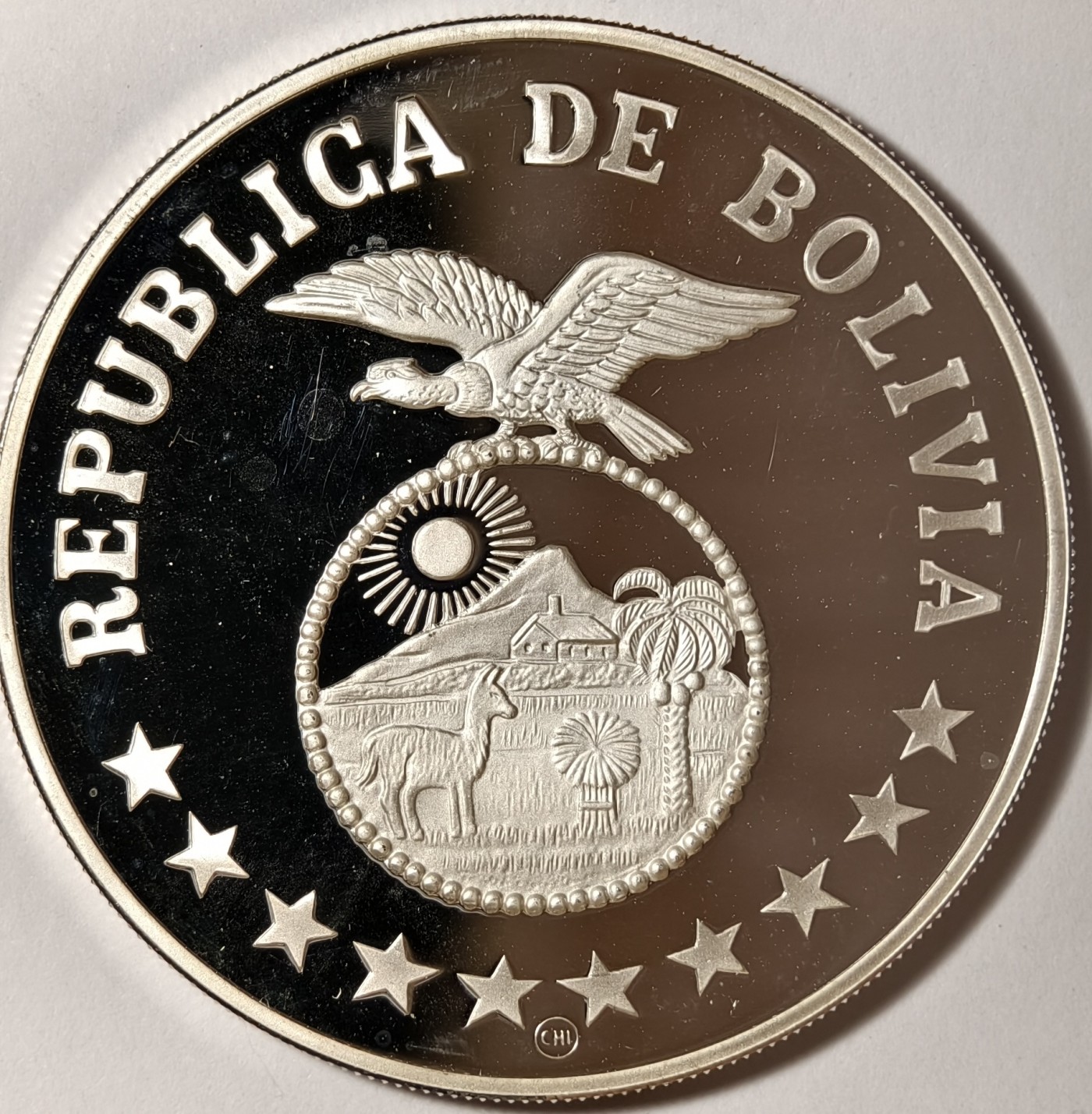 紫瑗钱币——第334期拍卖 玻利维亚 1979年 国际儿童年 200比索 23.32克 0.925银 精制