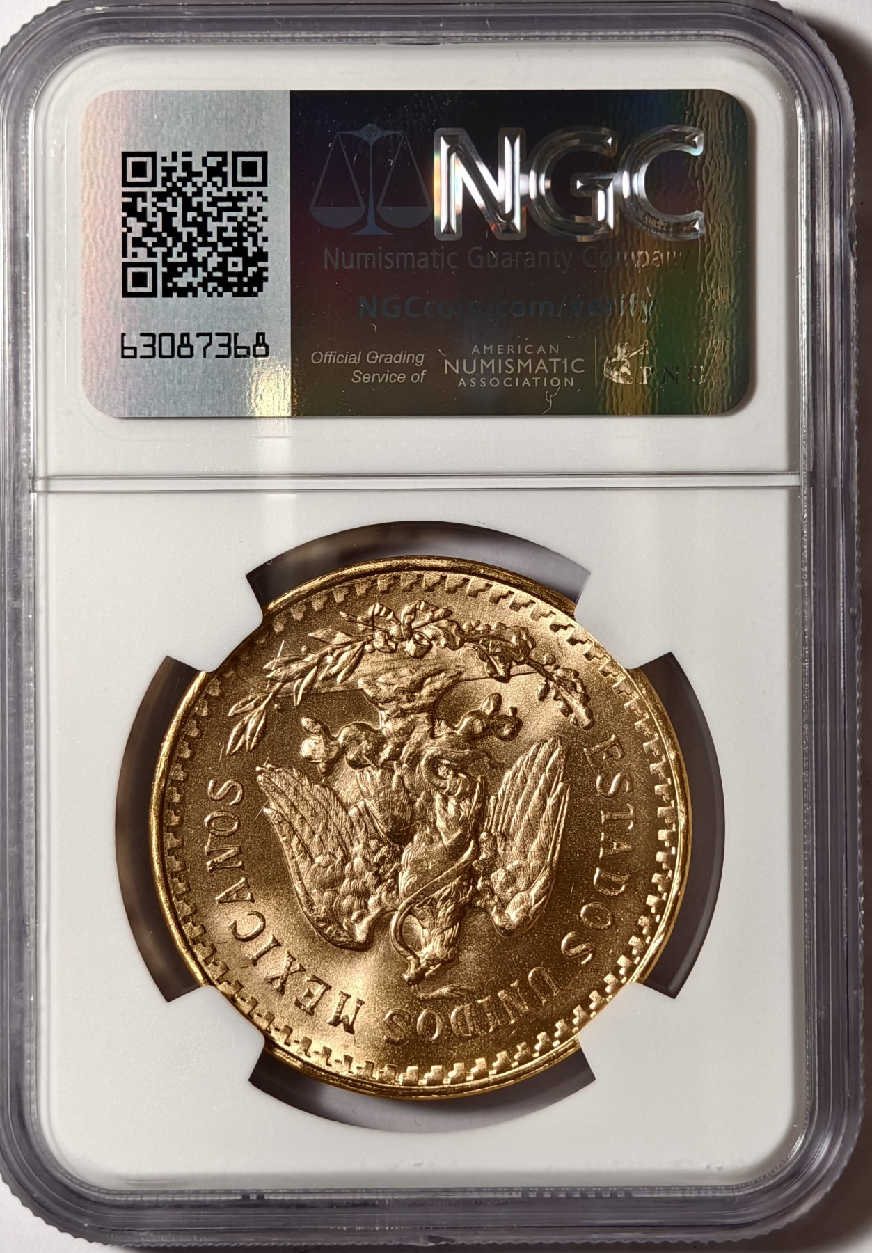 紫瑗钱币——第334期拍卖 【高分】墨西哥 1947年 自由女神 50比索 41.66克 金币 NGC MS66 