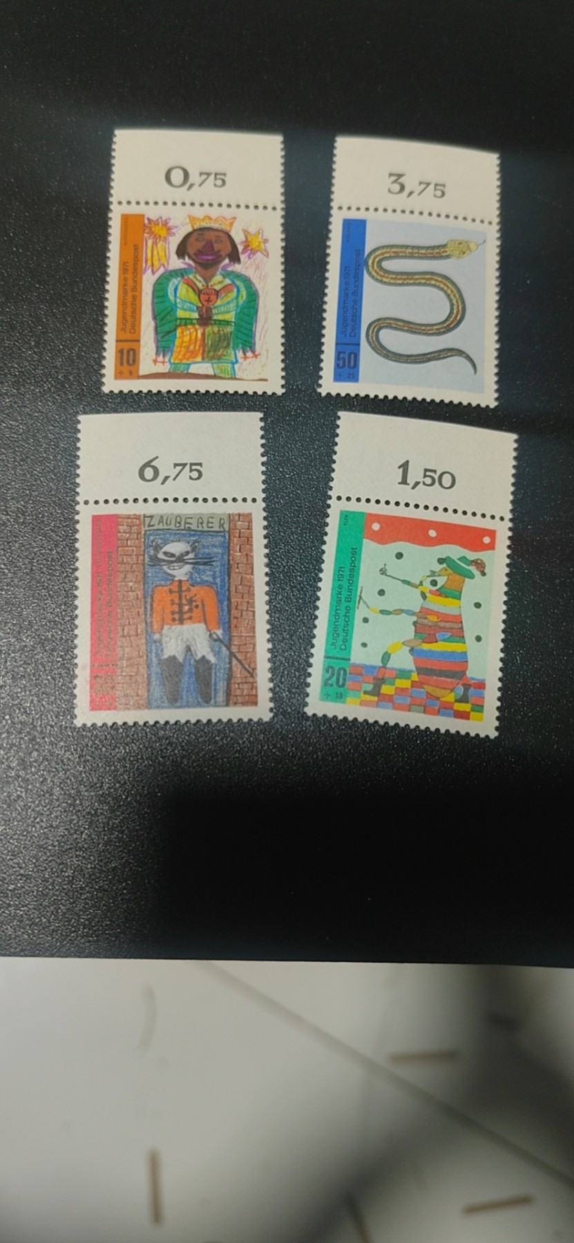 德国邮票专场，都是套票 德国邮票一套，1971年发行，儿童画4全，品相如图