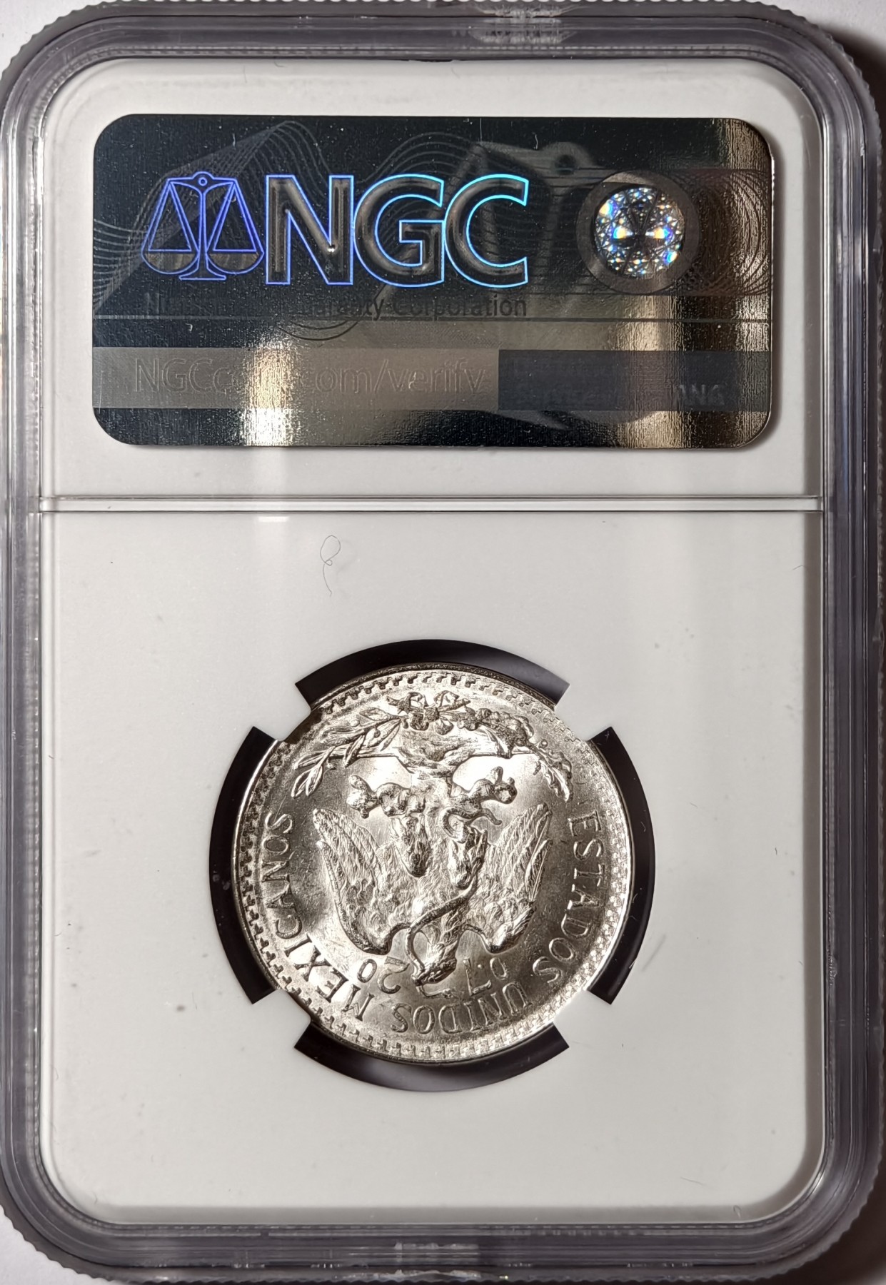 紫瑗钱币——第334期拍卖 墨西哥 1945年 M版 鹰洋 50分 银币 NGC MS65