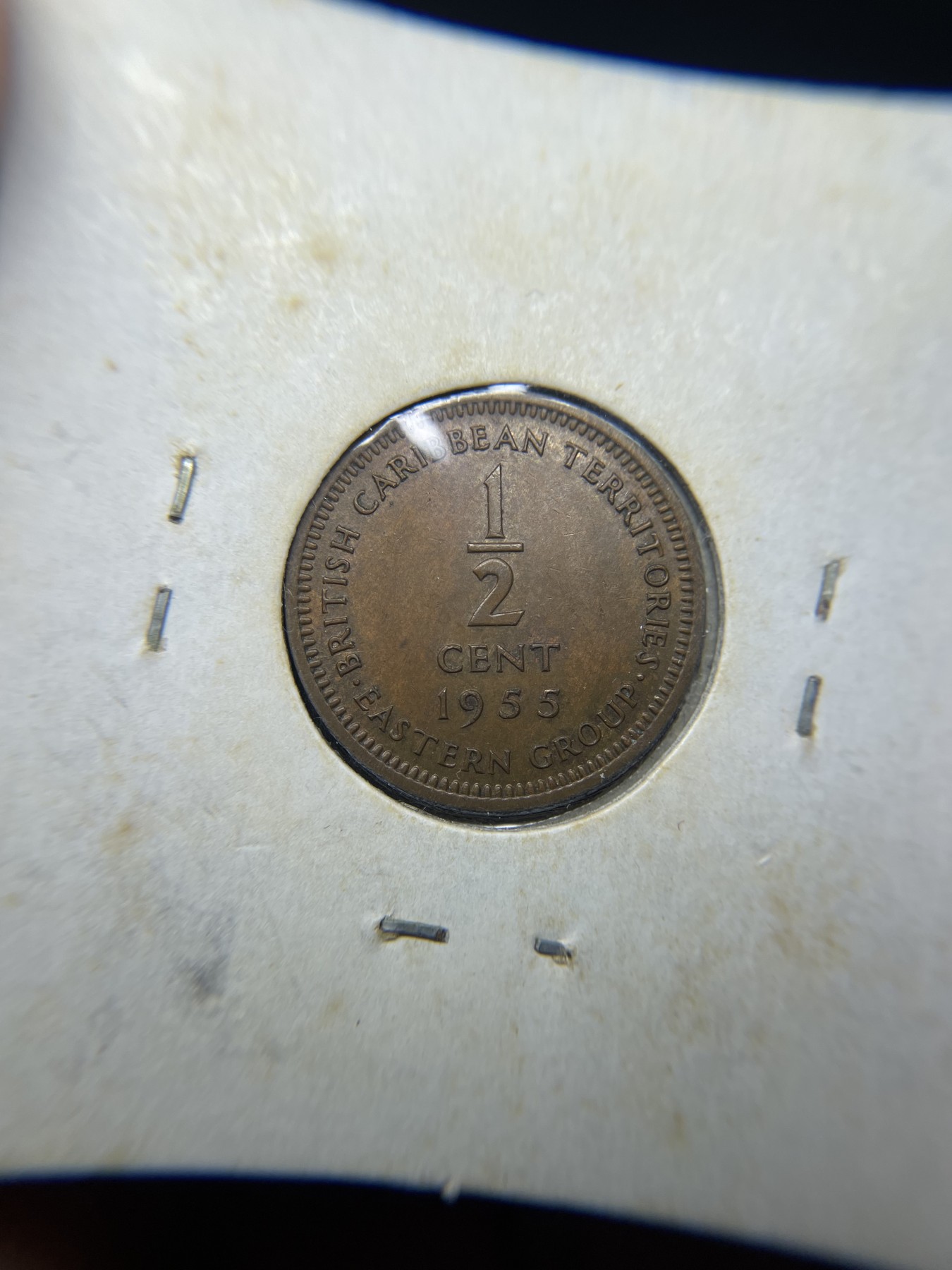 2024年集古藏今外币拍卖第三期-第9场—（总第29拍） 1955年英属东加勒比1/2分