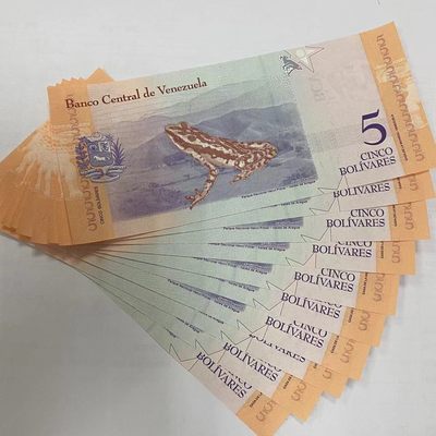 康怡轩钱币【世界纸币专场】第251012期  委内瑞拉 5玻利瓦尔 C86129521--C86129530  10连号