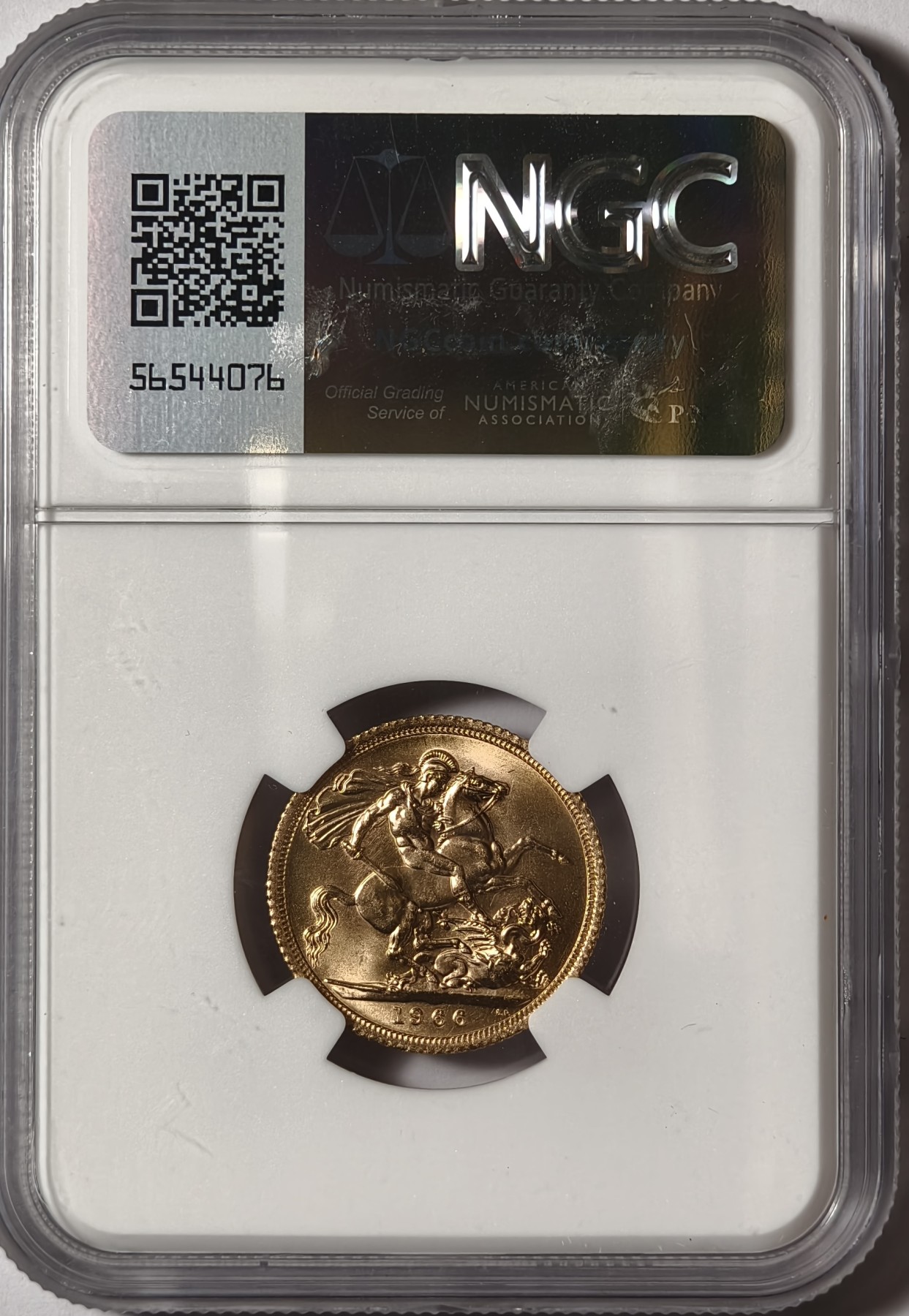 紫瑗钱币——第334期拍卖 英国 1967年 伊丽莎白二世 1索维林(磅)  8克 金币 NGC MS65