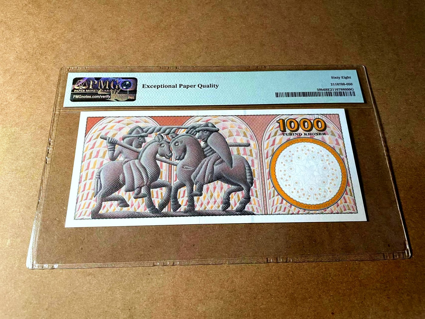 【Blue Auction】✨世界纸币精拍第458期——周六畅拍场 丹麦 1998年1000克朗 最高值  PMG68EPQ 超高分