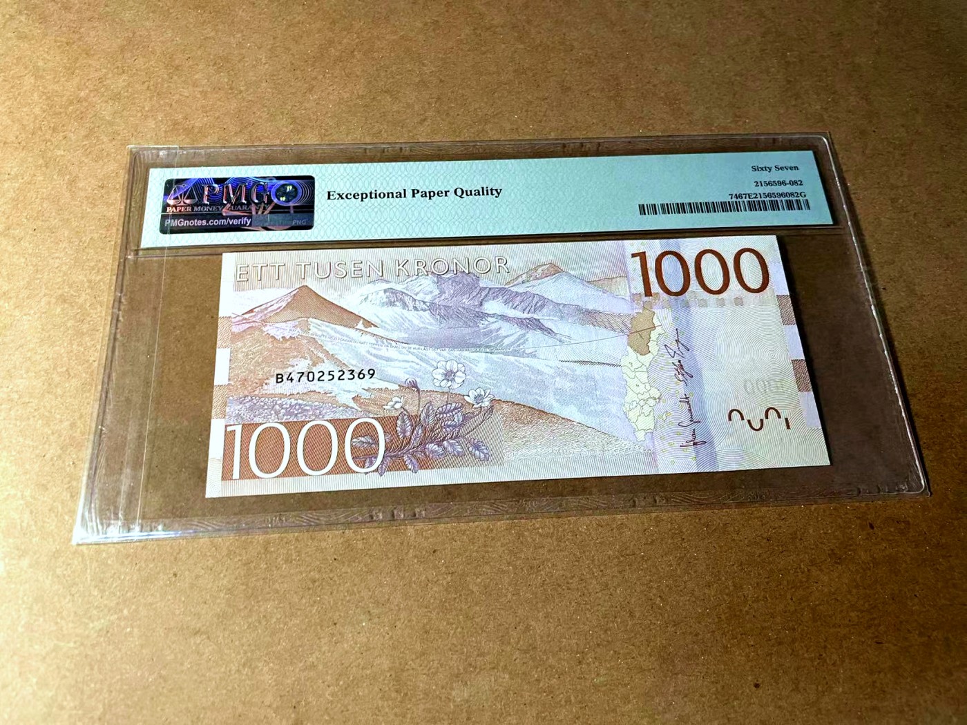 【Blue Auction】✨世界纸币精拍第458期——周六畅拍场 瑞典 2015年1000克朗 PMG67EPQ 高分