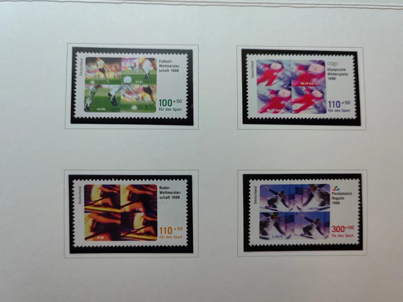 邮折✌（拍卖专场）精品🔥专场 第60场 德国1998年 足球世界杯 冬季奥运会等 4全（含新票一套）