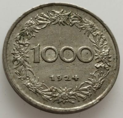  外国钱币收藏20240405场次（中拍皆有赠品），建议埋价，每周两拍，可累积 - 奥地利1924年独年版茜茜公主1000克朗