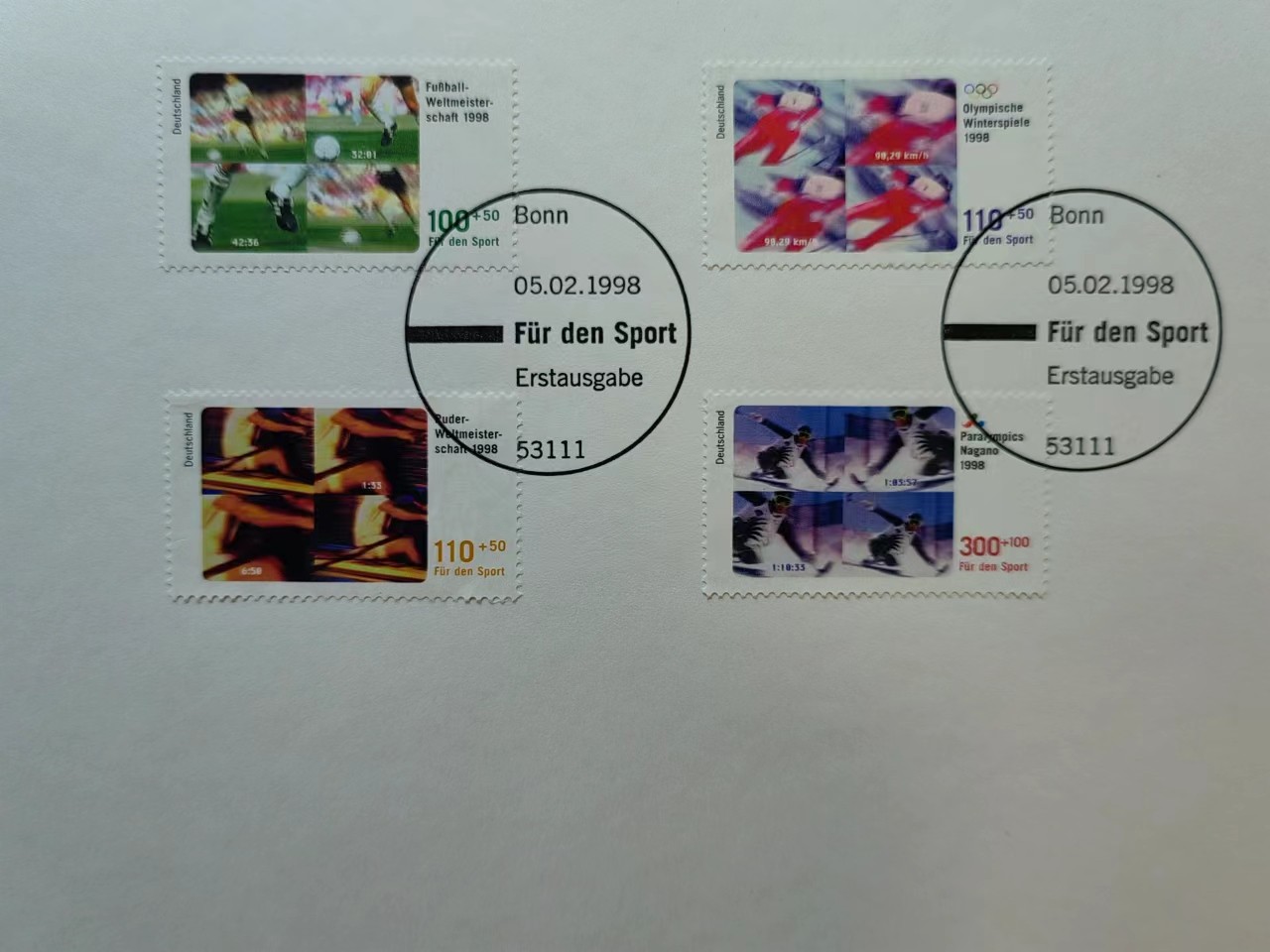 邮折✌（拍卖专场）精品🔥专场 第60场 德国1998年 足球世界杯 冬季奥运会等 4全（含新票一套）