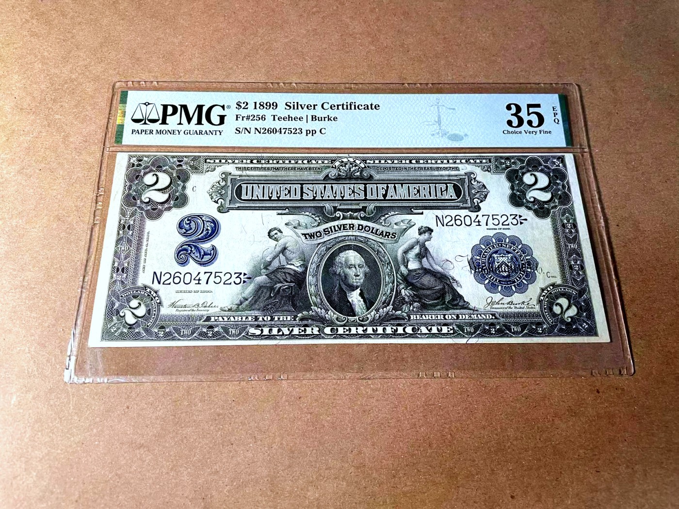【Blue Auction】✨世界纸币精拍第458期——周六畅拍场 美国 1899年2美金 PMG35EPQ 人物刻画细致 原票 